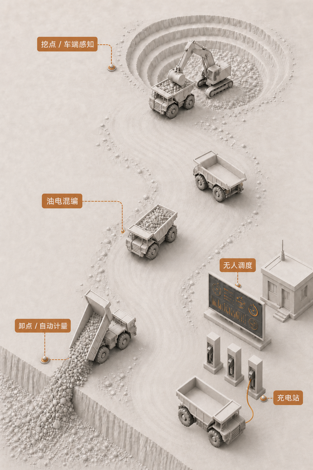 智慧矿山运营场景示意图
